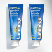 Lumineux® nano-hydroxyapatite whitening toothpaste tube, blue, mint flavor