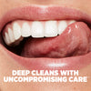 Mouth showing white teeth