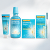 Lumineux teeth whitening kit with whitening toothpaste, mouthwash, and whitening strips