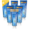 6-pack whitening toothpaste tubes, blue Lumineux® 10% nano hydroxyapatite performance